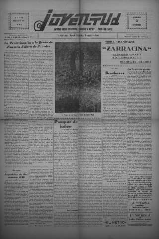 'Juventud semanario independiente, informativo y literario' - Año III Número 64 - 1932 junio 3