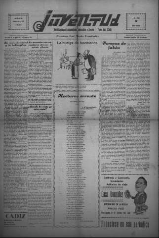 'Juventud semanario independiente, informativo y literario' - Año III Número 67 - 1932 julio 9