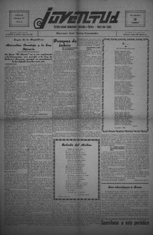 'Juventud semanario independiente, informativo y literario' - Año III Número 77 - 1932 noviembre 18