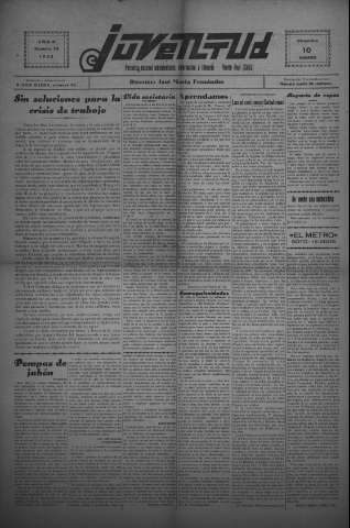 'Juventud semanario independiente, informativo y literario' - Año III Número 78 - 1932 diciembre 10