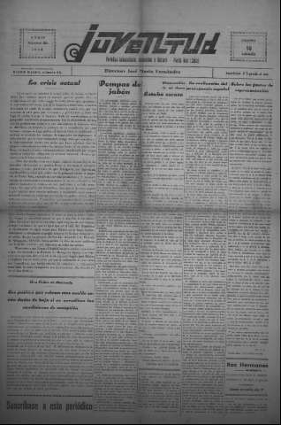 'Juventud semanario independiente, informativo y literario' - Año IV Número 80 - 1933 febrero 18