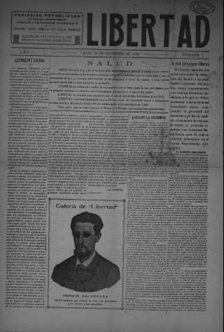 'Libertad periódico republicano' - Año I Número 1 - 1930 diciembre 10