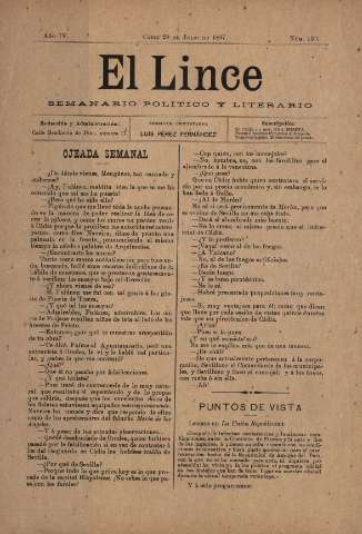 'El Lince : periódico político ilustrado' - Año IV Número 110 - 1897 julio 29