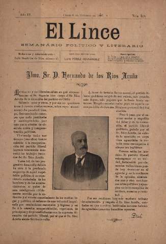 'El Lince : periódico político ilustrado' - Año IV Número 119 - 1897 octubre 8