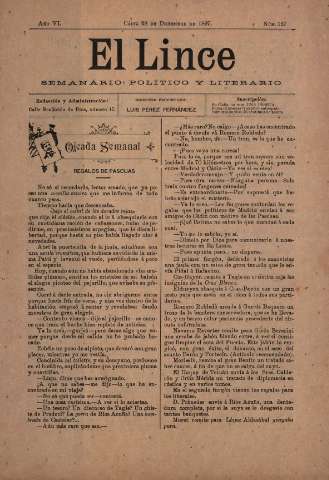 'El Lince : periódico político ilustrado' - Año IV Número 128 - 1897 diciembre 28