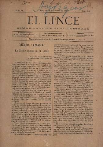 'El Lince : periódico político ilustrado' - Año VI Número 194 - 1899 diciembre 31