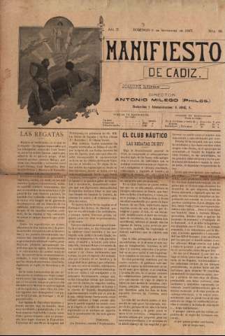 'Manifiesto de Cádiz : semanario ilustrado' - Año II Número 80 - 1897 septiembre 6