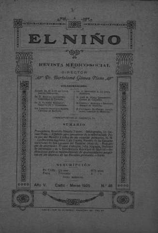 'El niño : Revista médico-social' - Año V Número 48 - 1925 marzo 1