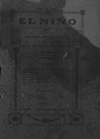 'El niño : Revista médico-social' - Año VIII Número 89 - 1928 agosto 1