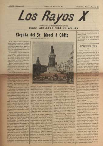 'Los Rayos X : semanario independiente' - Año III Número 47 - 1912 marzo 21