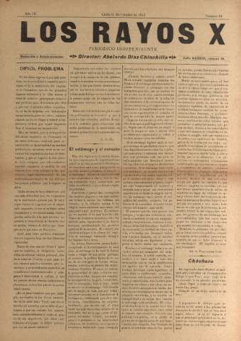 'Los Rayos X : semanario independiente' - Año III Número 64 - 1912 octubre 31
