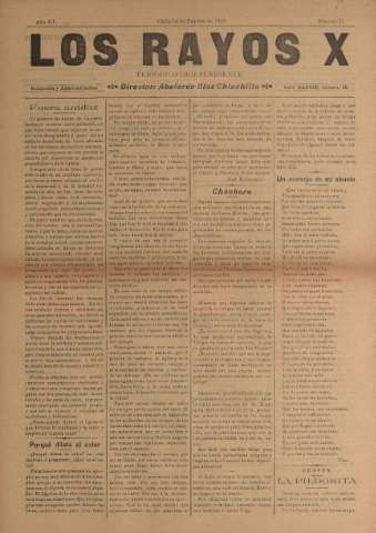 'Los Rayos X : semanario independiente' - Año IV Número 71 - 1913 febrero 13