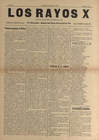 'Los Rayos X : semanario independiente' - Año IV Número 78 - 1913 mayo 29