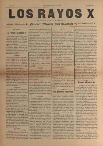 'Los Rayos X : semanario independiente' - Año V Número 94 - 1914 marzo 18