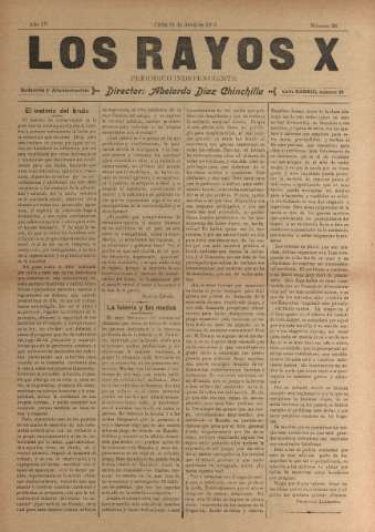 'Los Rayos X : semanario independiente' - Año V Número 96 - 1914 abril 24