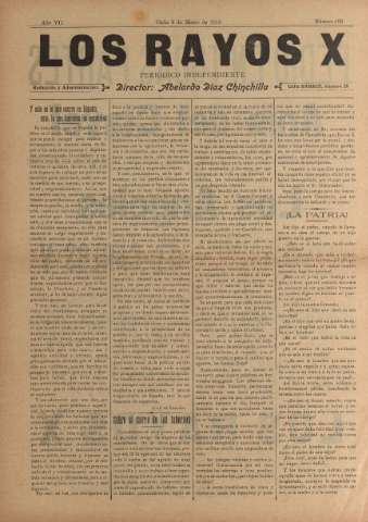 'Los Rayos X : semanario independiente' - Año VI Número 106 - 1915 marzo 6