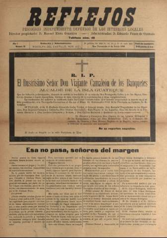 'Reflejos : periódico independiente' - Año I Número 13 - 1910 junio 6
