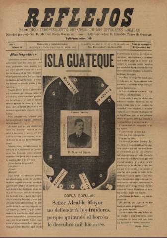'Reflejos : periódico independiente' - Año I Número 14 - 1910 junio 14