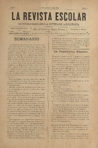 'La Revista escolar decenario dedicado a la defensa de la enseñanza' - Año I Número 5 - 1905 junio 15