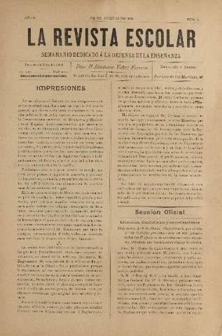 'La Revista escolar decenario dedicado a la defensa de la enseñanza' - Año I Número 6 - 1905 junio 23