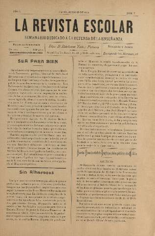 'La Revista escolar decenario dedicado a la defensa de la enseñanza' - Año I Número 7 - 1905 junio 30