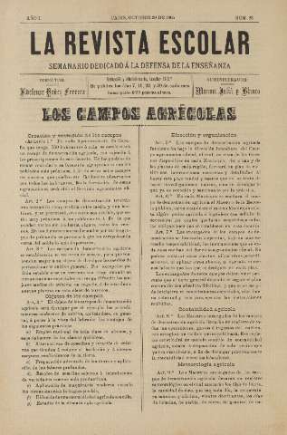 'La Revista escolar decenario dedicado a la defensa de la enseñanza' - Año I Número 23 - 1905 octubre 30