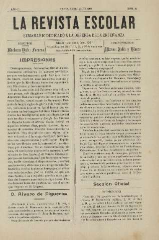 'La Revista escolar decenario dedicado a la defensa de la enseñanza' - Año II Número 34 - 1906 enero 23