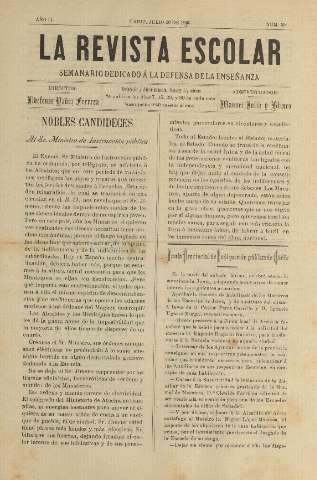 'La Revista escolar decenario dedicado a la defensa de la enseñanza' - Año II Número 59 - 1906 julio 30