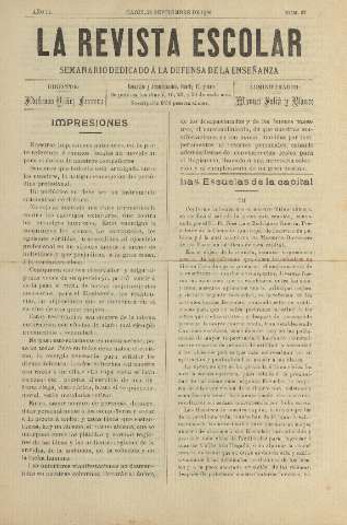 'La Revista escolar decenario dedicado a la defensa de la enseñanza' - Año II Número 67 - 1906 septiembre 29