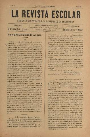 'La Revista escolar decenario dedicado a la defensa de la enseñanza' - Año II Número 69 - 1906 octubre 12