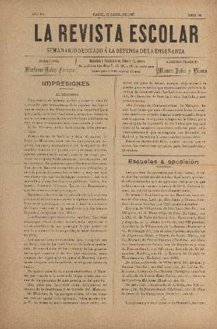 'La Revista escolar decenario dedicado a la defensa de la enseñanza' - Año III Número 93 - 1907 abril 15