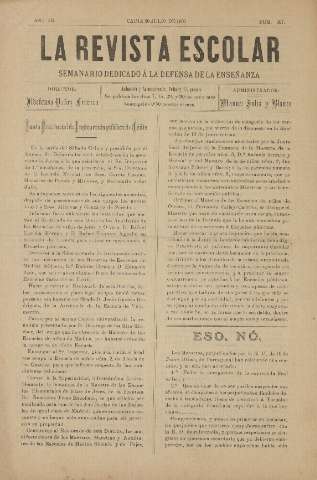 'La Revista escolar decenario dedicado a la defensa de la enseñanza' - Año III Número 107 - 1907 julio 30
