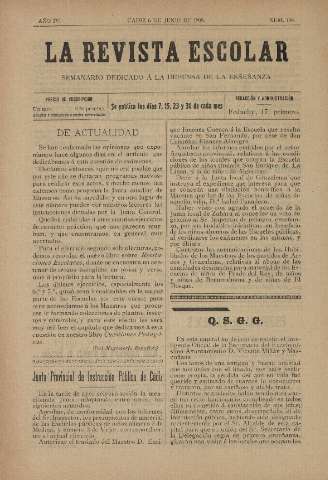 'La Revista escolar decenario dedicado a la defensa de la enseñanza' - Año IV Número 148 - 1908 junio 6