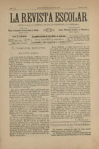 'La Revista escolar decenario dedicado a la defensa de la enseñanza' - Año VI Número 242 - 1910 noviembre 10