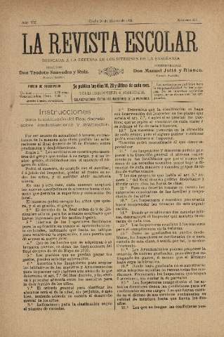 'La Revista escolar decenario dedicado a la defensa de la enseñanza' - Año VII Número 254 - 1911 marzo 20