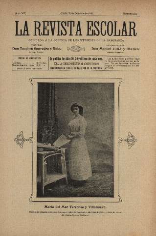 'La Revista escolar decenario dedicado a la defensa de la enseñanza' - Año VII Número 273 - 1911 octubre 31