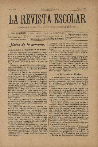 'La Revista escolar decenario dedicado a la defensa de la enseñanza' - Año VIII Número 293 - 1912 abril 6