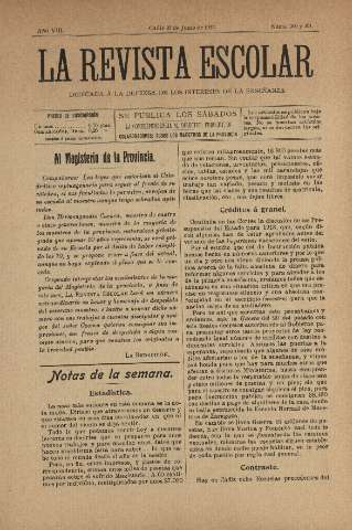 'La Revista escolar decenario dedicado a la defensa de la enseñanza' - Año VIII Números 300 301 - 1912 junio 22