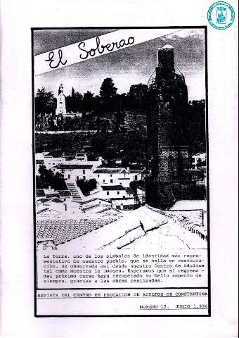 'El soberao  : revista del Centro de Educación de Adultos de Constantina.' - Año V Número 12 - 1996 junio 1