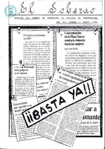 'El soberao  : revista del Centro de Educación de Adultos de Constantina.' - Año VII Número 17 - 1998 marzo 1