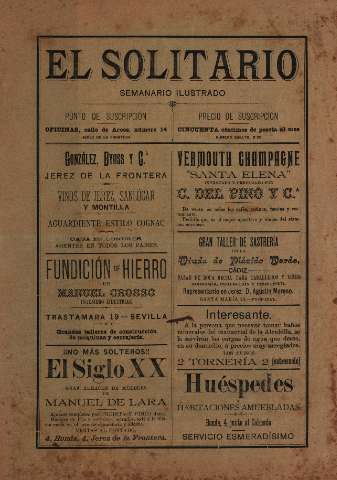 'El Solitario : periódico ilustrado' - Año II Número 30 - 1898 marzo 10