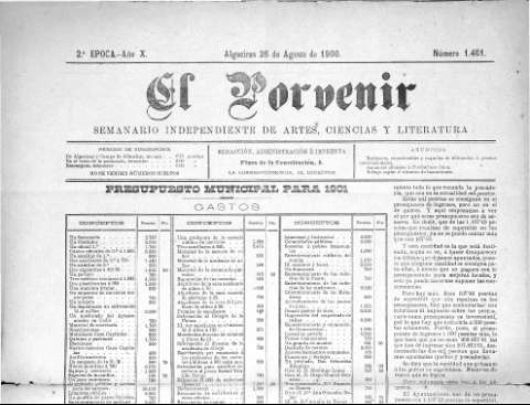 'El Porvenir : periódico independiente' - Año XI Número 1461 - 1900 agosto 26