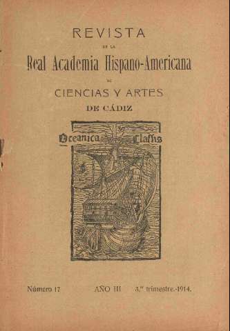 'Real Academia Hispano-Americana de Ciencias y Artes : revista ilustrada' - Número 17 - 1914 julio 1