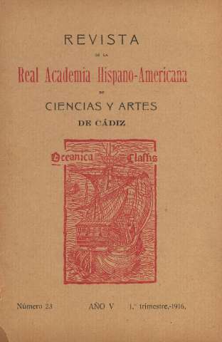 'Real Academia Hispano-Americana de Ciencias y Artes : revista ilustrada' - Número 23 - 1916 enero 1