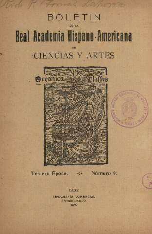 'Real Academia Hispano-Americana de Ciencias y Artes : revista ilustrada' - Número 9 - 1922 junio 30