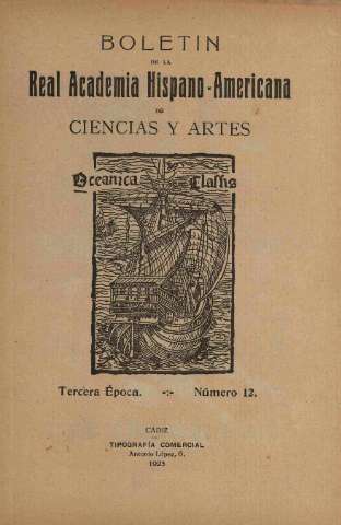'Real Academia Hispano-Americana de Ciencias y Artes : revista ilustrada' - Número 12 - 1923 marzo 31
