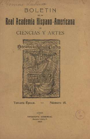 'Real Academia Hispano-Americana de Ciencias y Artes : revista ilustrada' - Número 15 - 1923 diciembre 31
