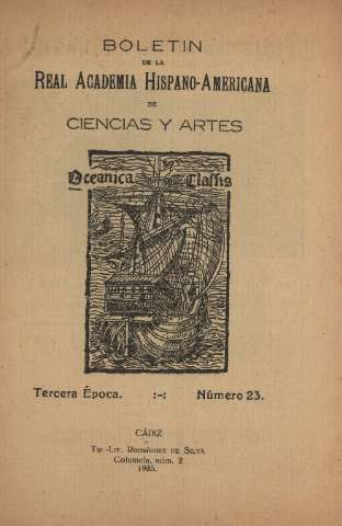 'Real Academia Hispano-Americana de Ciencias y Artes : revista ilustrada' - Número 23 - 1925 diciembre 31