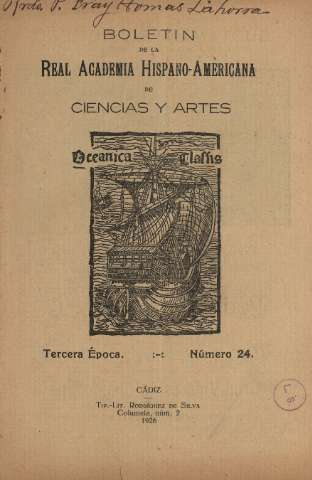 'Real Academia Hispano-Americana de Ciencias y Artes : revista ilustrada' - Número 24 - 1926 marzo 31
