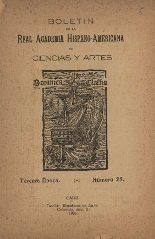 'Real Academia Hispano-Americana de Ciencias y Artes : revista ilustrada' - Número 25 - 1926 junio 30